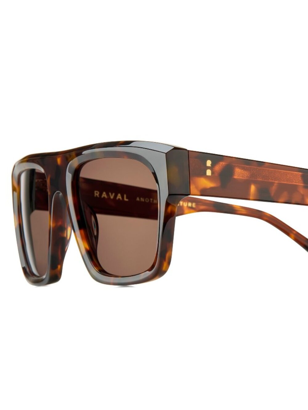 New Raval Eyewear Men's Sunglasses Havana Square Brown Lens Acetate Frame C3